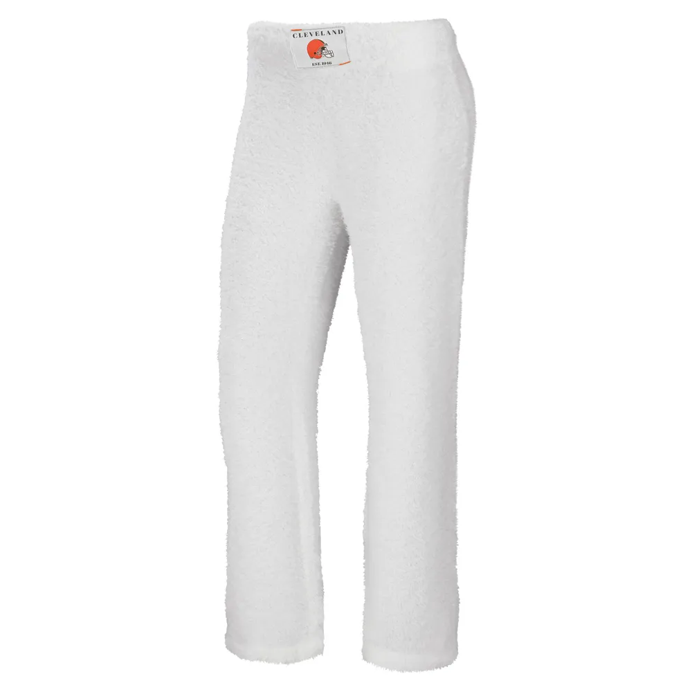 WEAR by Erin Andrews Crème Cleveland Browns Ensemble débardeur et pantalon confortable à encolure dégagée grande taille pour femmes