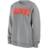 Women's WEAR by Erin Andrews Heathered Gray Cleveland Browns Pullover - Sweatshirt