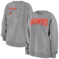 Pull Cleveland Browns WEAR by Erin Andrews gris chiné pour femmes - Sweat-shirt