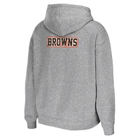 Sweat à capuche zippé gris chiné pour femme WEAR by Erin Andrews de l'équipe Cleveland Browns