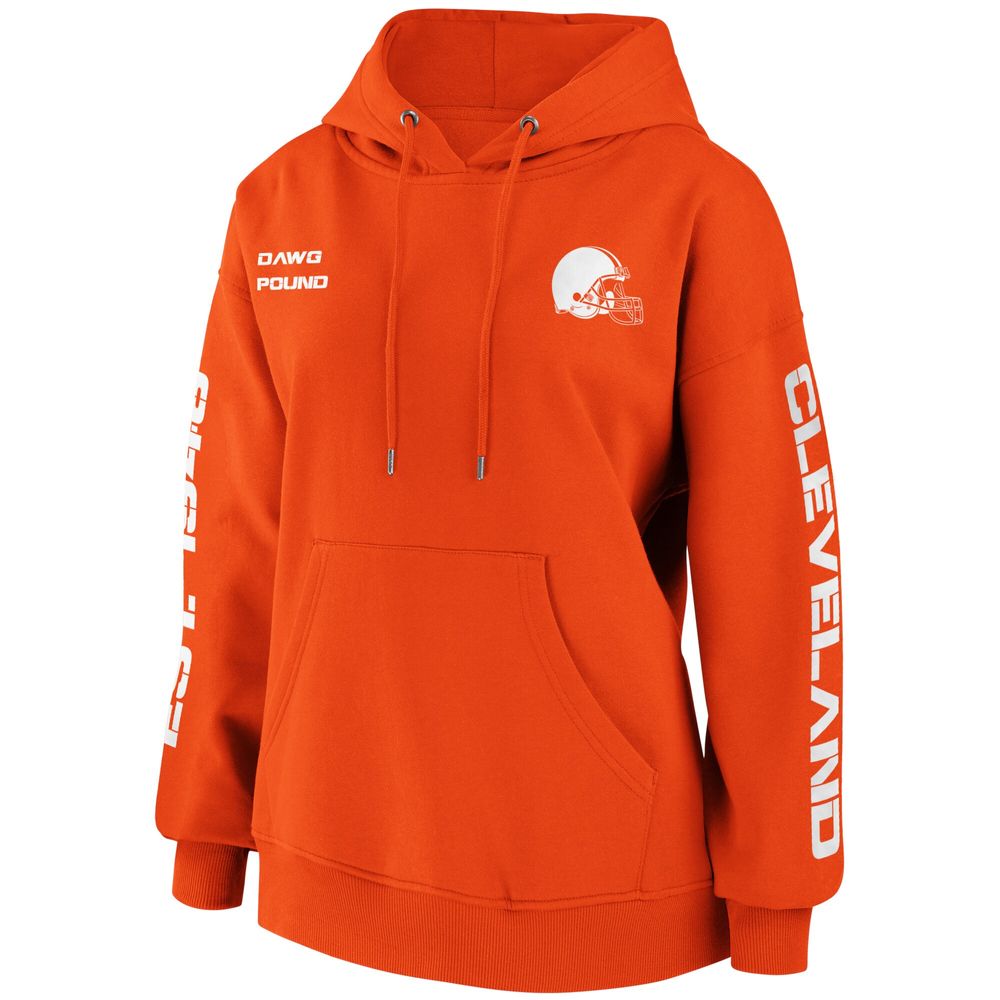 Women's WEAR by Erin Andrews Orange Cleveland Browns Pullover - Hoodie