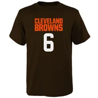 Youth Baker Mayfield Brown Cleveland Browns Mainliner Player Name & Number T-Shirt