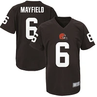 Youth Baker Mayfield Brown Cleveland Browns Performance Player Name & Number V-Neck Top