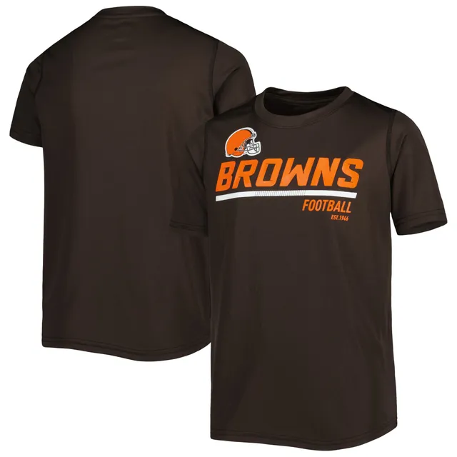 Men's Cleveland Browns Nike Brown Sideline Infograph Performance T-Shirt