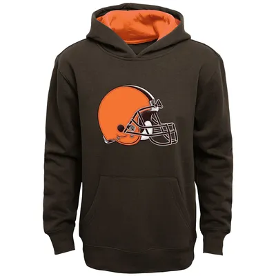 Cleveland Browns Youth Fan Gear Prime Pullover Hoodie - Brown