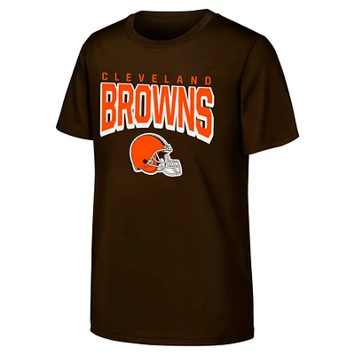 T-shirt marron pour jeunes Cleveland Browns On The Block