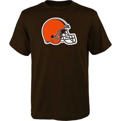 T-shirt brun à logo principal des Cleveland Browns pour jeune