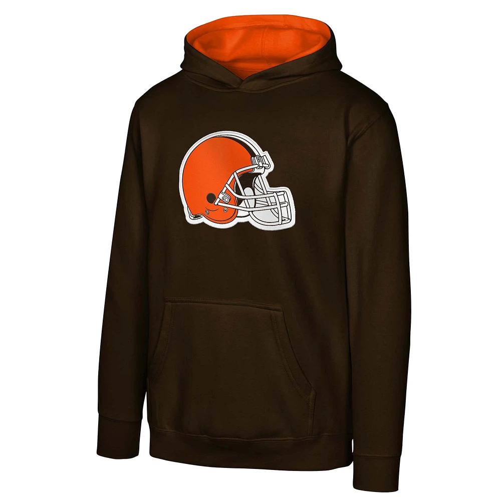 Sweat à capuche marron pour jeunes des Cleveland Browns Prime