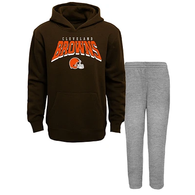 Ensemble sweat à capuche et pantalon de survêtement en polaire Dynamic Duo pour jeunes Cleveland Browns