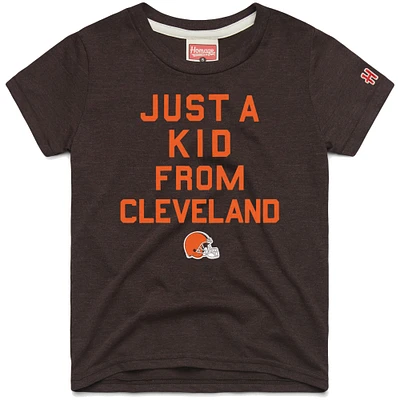 T-shirt Tri-Blend Just a Kid des Cleveland Browns en hommage aux jeunes