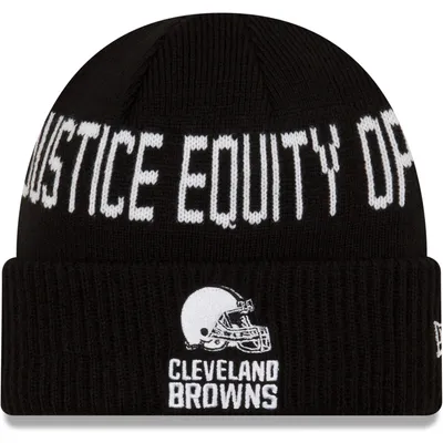 Cleveland Browns New Era Youth Social Justice Cuffed Knit Hat - Black