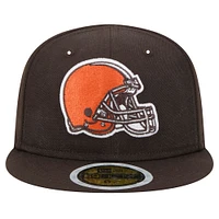 Youth New Era Brown Cleveland Browns  Main 59FIFTY Fitted Hat