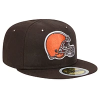 Youth New Era Brown Cleveland Browns  Main 59FIFTY Fitted Hat