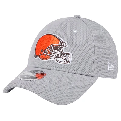 Youth New Era Gray Cleveland Browns Main 9FORTY Adjustable Hat