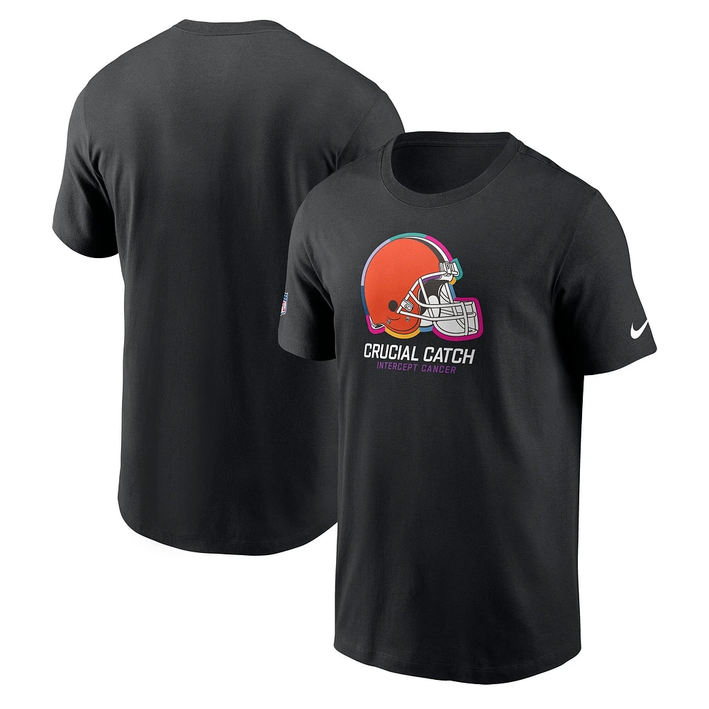 T-shirt Nike noir pour jeunes Cleveland Browns NFL Crucial Catch 2024