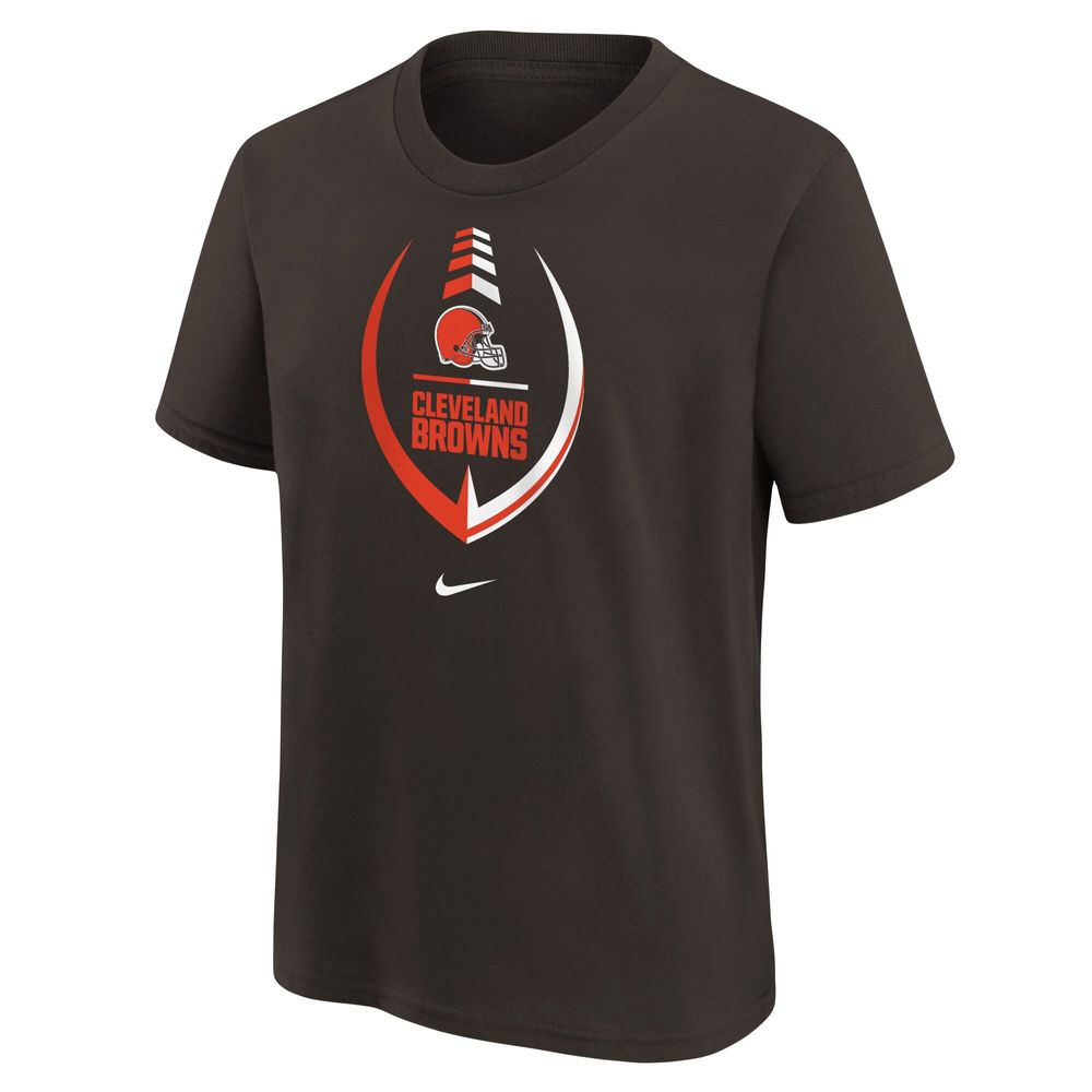 Youth Nike Brown Cleveland Browns Icon Football - T-Shirt