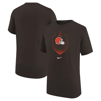 T-shirt Nike marron pour jeunes Cleveland Browns Legend Icon