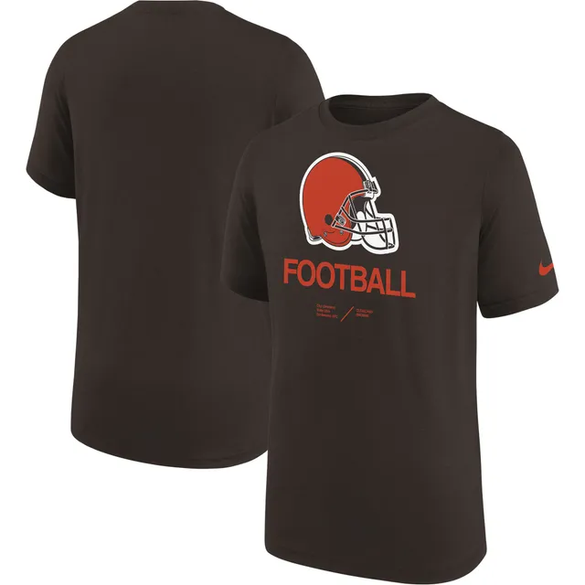 Nike Cleveland Browns Brown Wordmark Essential Short Sleeve T Shirt