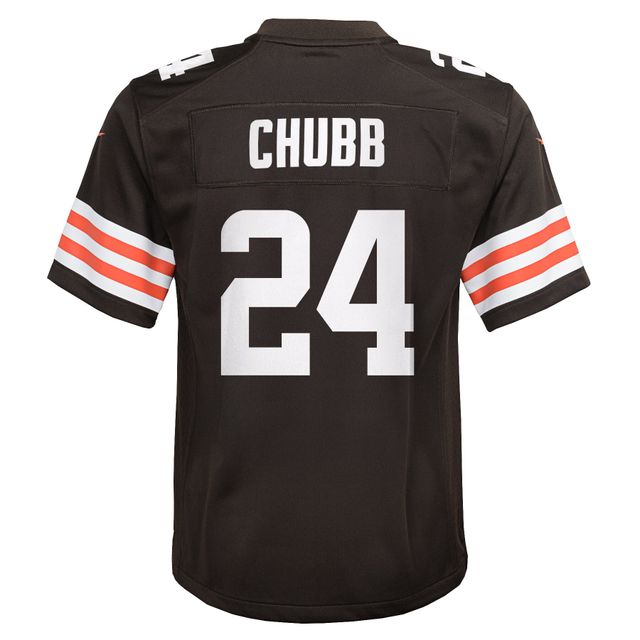 Maillot de match Nike Nick Chubb pour jeunes des Cleveland Browns, marron