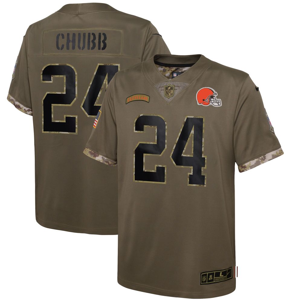 NFL, Shirts & Tops, Nfl On Field Cleveland Browns Salute To Service Jersey  M