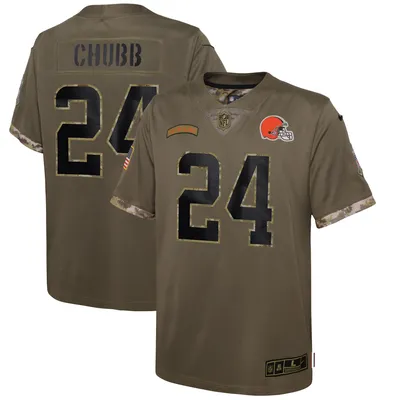 Youth Nike Nick Chubb Gray Cleveland Browns Atmosphere Game Jersey