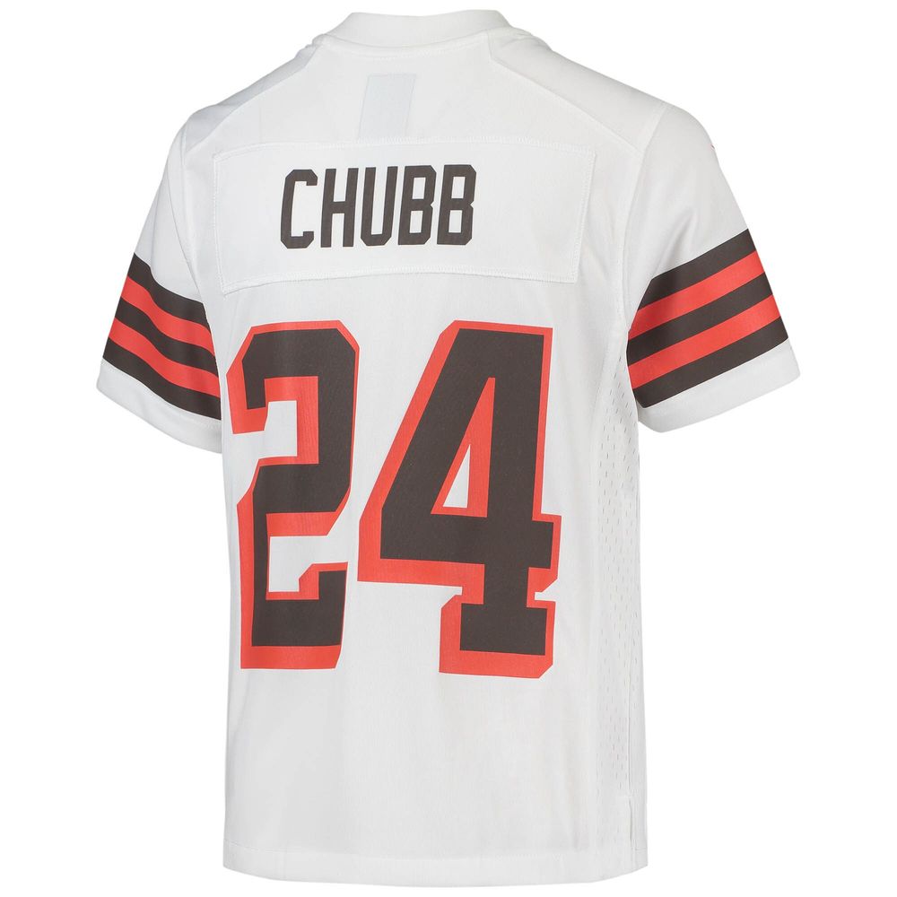 Nike Youth Nike Nick Chubb White Cleveland Browns 1946 Collection Alternate  Game Jersey