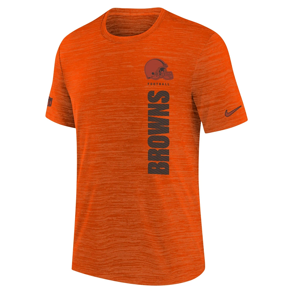 Youth Nike Orange Cleveland Browns Sideline Velocity Performance T-Shirt