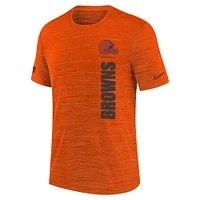 T-shirt Nike orange pour jeunes Cleveland Browns Sideline Velocity Performance