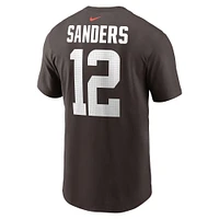 T-shirt Nike Shedeur Sanders Brown pour jeune, nom et numéro de joueur des Cleveland Browns lors la draft NFL 2025