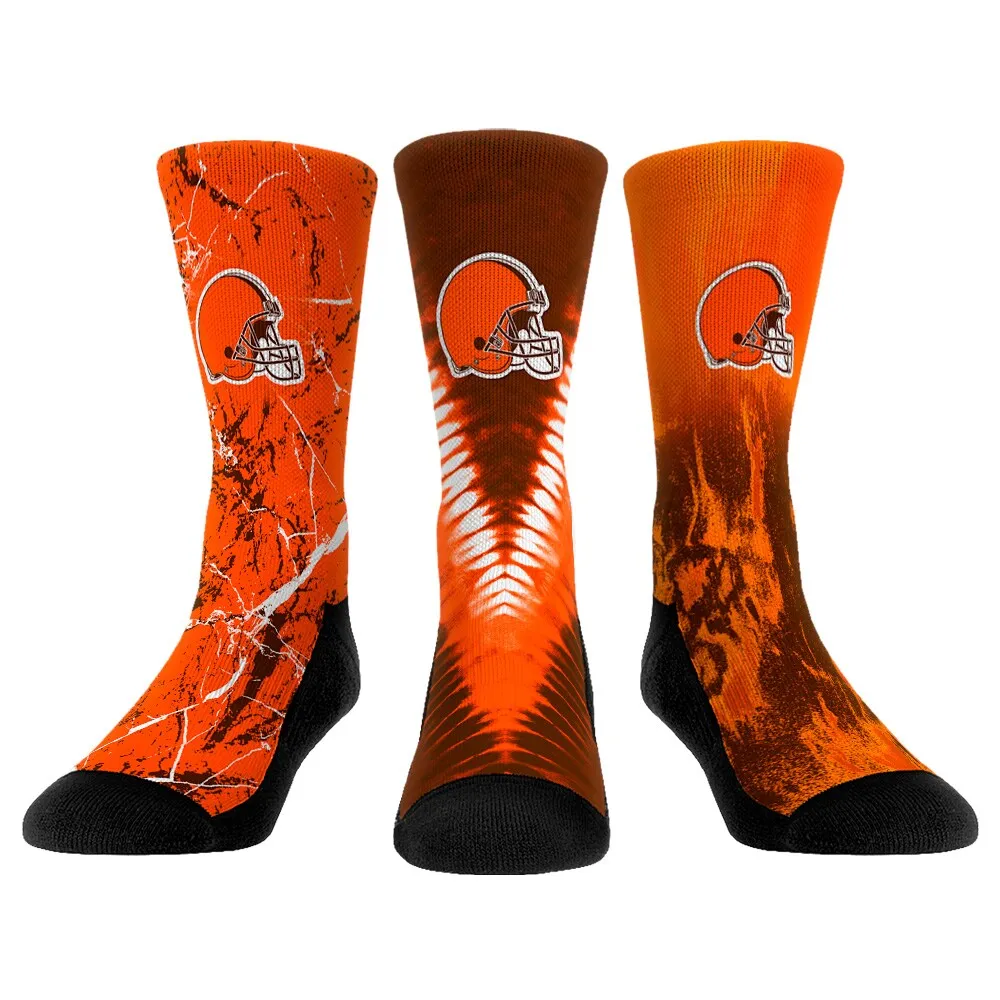 Lids Cleveland Browns Rock Em Socks Youth 3-Pack Crew Socks Set