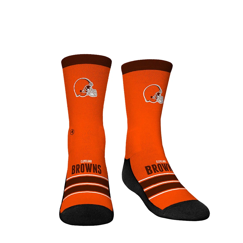 Youth Rock Em Socks Cleveland Browns Gametime Stripe Crew Socks