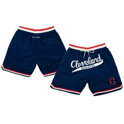 Rings & Crwns Navy Cleveland Buckeyes Replica Short en maille pour homme