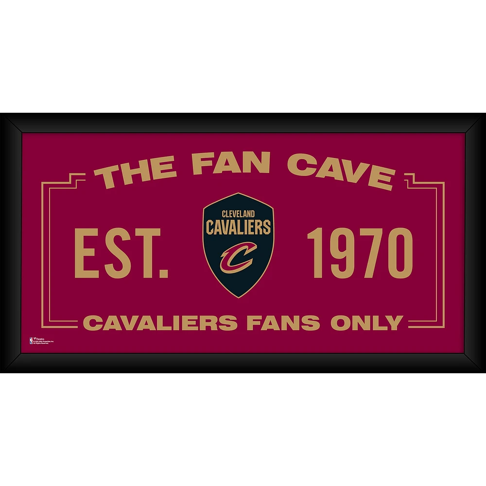 Collage encadré 10'' x 20'' Fan Cave des Cleveland Cavaliers