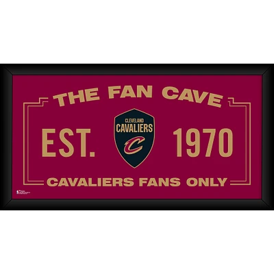 Collage encadré 10'' x 20'' Fan Cave des Cleveland Cavaliers