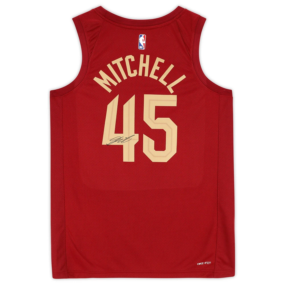 Maillot Nike Icon Swingman autographié par Donovan Mitchell des Cleveland Cavaliers