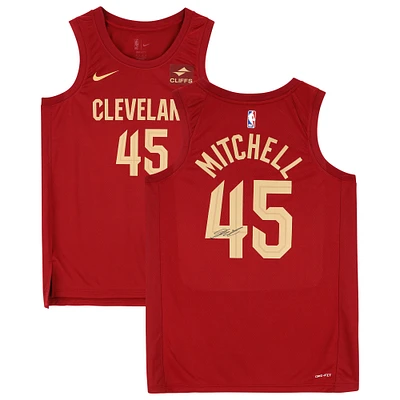 Maillot Nike Icon Swingman autographié par Donovan Mitchell des Cleveland Cavaliers