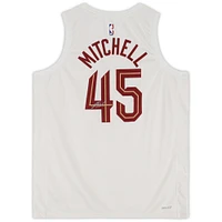 Maillot Nike Swingman blanc autographié par Donovan Mitchell des Cleveland Cavaliers 2022-2023 Association Edition