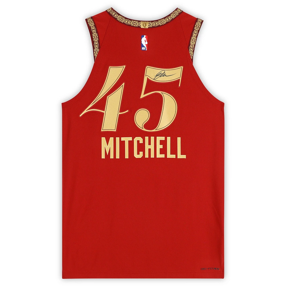 Maillot Nike City Edition Swingman 2023-24 signé Donovan Mitchell Cleveland Cavaliers