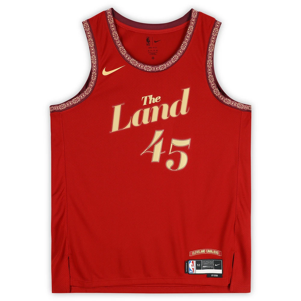 Donovan Mitchell Cleveland Cavaliers Autographed Wine Nike 2023-24 City Edition Swingman Jersey with "Spida" Inscription