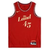 Donovan Mitchell Cleveland Cavaliers Autographed Wine Nike 2023-24 City Edition Swingman Jersey with "Spida" Inscription