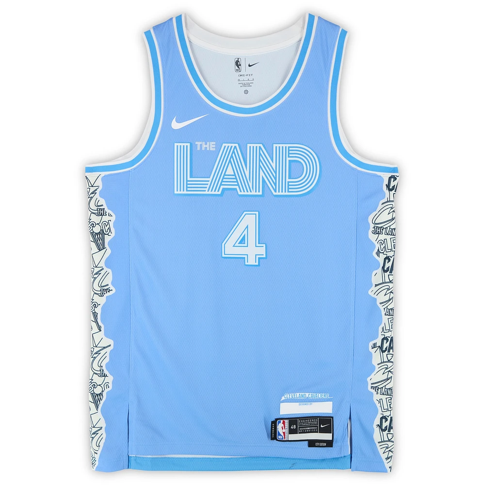 Evan Mobley Cleveland Cavaliers Autographed Nike 2024-25 City Edition Swingman Jersey with "4th Quarter Ev" Inscription