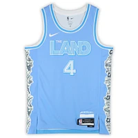 Evan Mobley Cleveland Cavaliers Autographed Nike Blue 2024-25 City Edition Swingman Jersey 