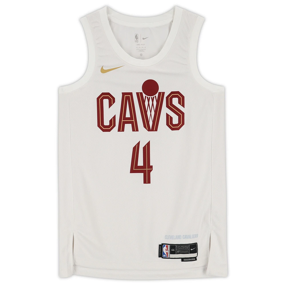 Maillot Swingman Nike blanc autographié par Evan Mobley des Cleveland Cavaliers 2022-2023