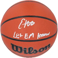 Ballon de basket-ball d'intérieur/extérieur Wilson Authentic Series autographié par Evan Mobley des Cleveland Cavaliers avec inscription « Let Em Know »