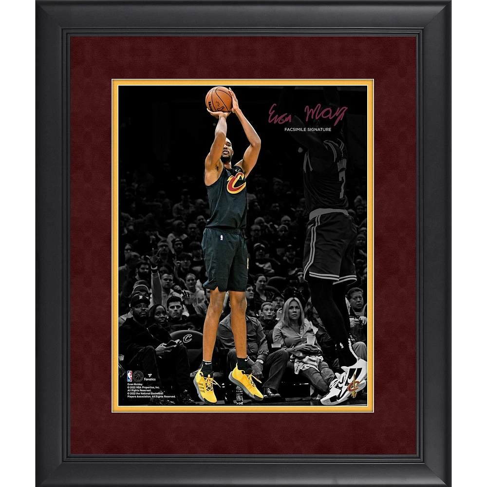 Evan Mobley Cleveland Cavaliers Facsimile Signature Framed 11" x 14" Spotlight Photograph