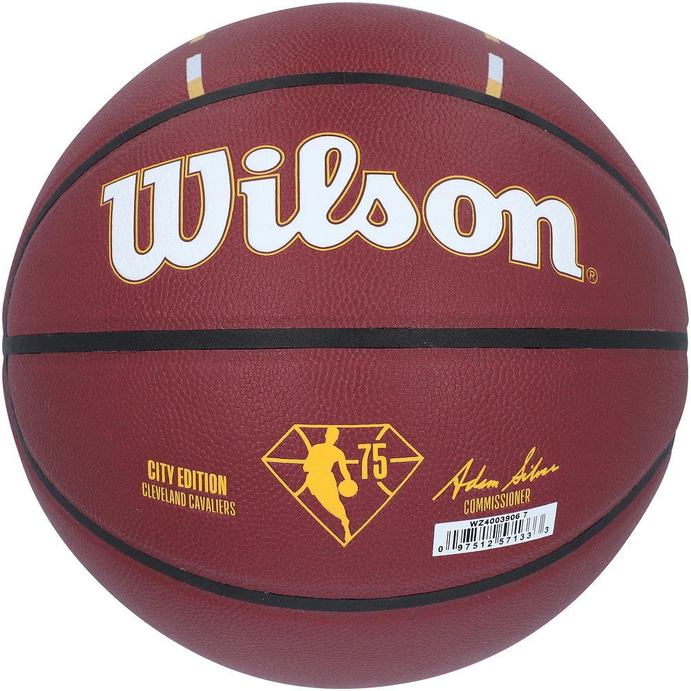 Evan Mobley Cleveland Cavaliers Signed Wilson City Edition Collectors Basketball