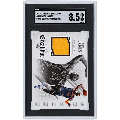 Carte Panini Excalibur Dunk Company Materials Relic #4 SGC 8.5 authentifiée LeBron James Cleveland Cavaliers 2014-15