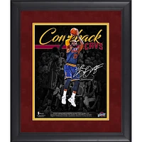 LeBron James Cleveland Cavaliers Framed 11" x 14" NBA Playoffs Largest Halftime Comeback Spotlight - Facsimile Signature