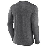Men's Fanatics  Heather Charcoal Cleveland Cavaliers Iconic Where Legends Play Long Sleeve T-Shirt