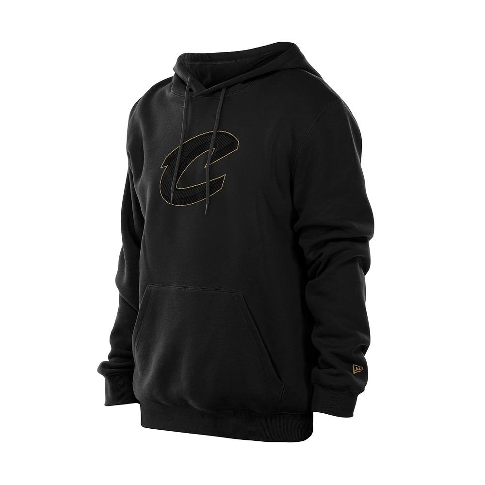 Men's New Era  Black Cleveland Cavaliers Tonal Color Pop Premium Pullover Hoodie